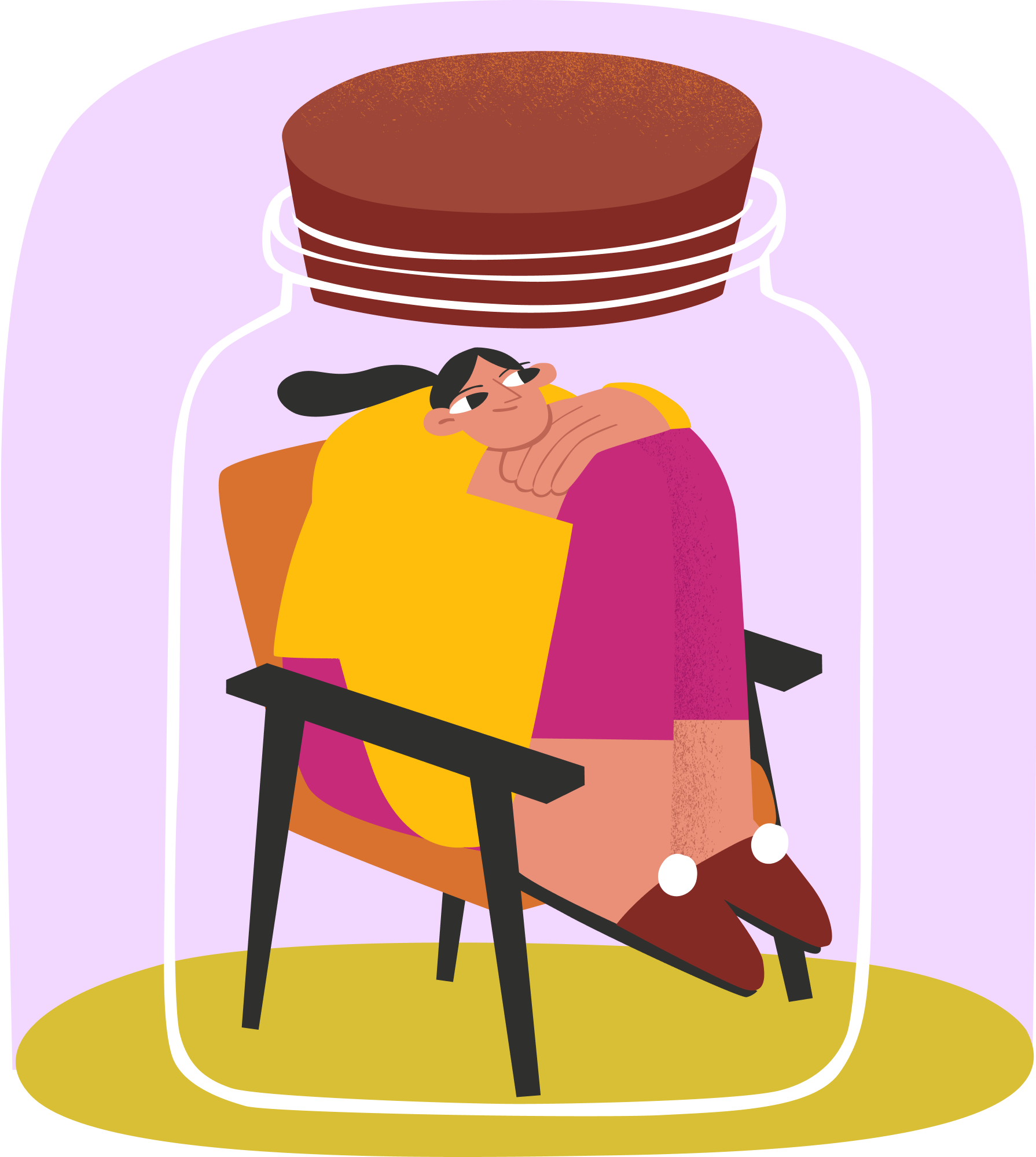 Person feeling stuck